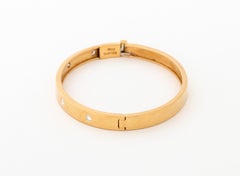 Cartier 18K Yellow Gold Diamond Hinged Bangle
