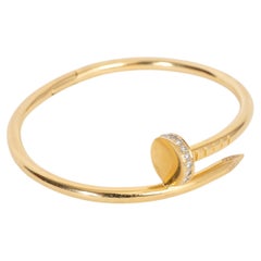 CARTIER 18k yellow gold & DIAMOND JUST UN CLOU Bracelet 15