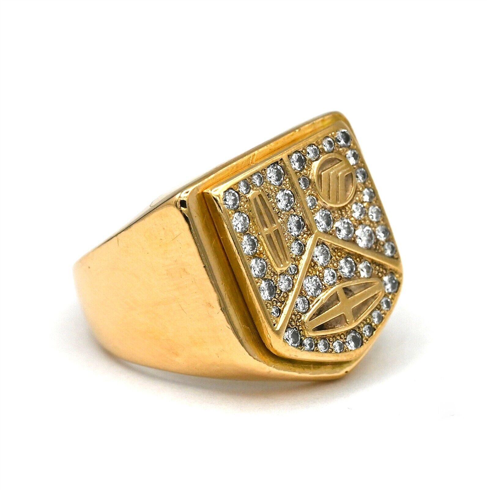 Cartier 18k Yellow Gold & Diamond Lincoln Mercury Motors Signet Ring 1980s

Here is your chance to purchase a beautiful and highly collectible designer ring.  

Description: Offering a vintage Cartier signet ring for Lincoln Motors featuring