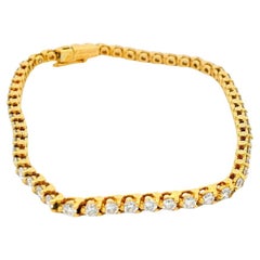 Cartier 18K Yellow Gold Diamond Line Bracelet