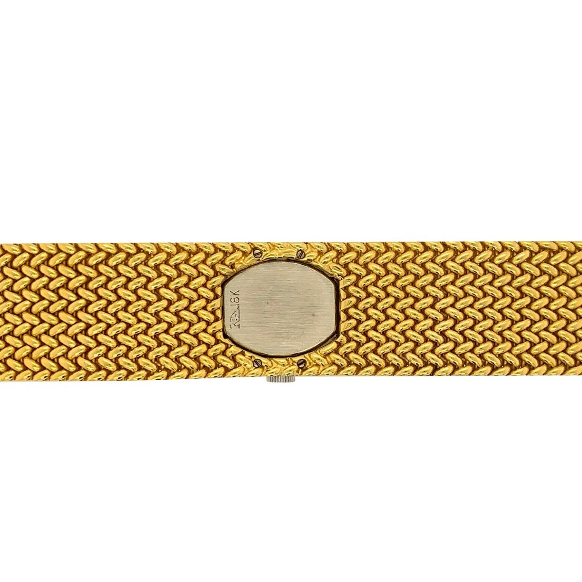 Cartier 18 Karat Yellow Gold Diamond Longines Movement Wristwatch In Excellent Condition For Sale In New York, NY