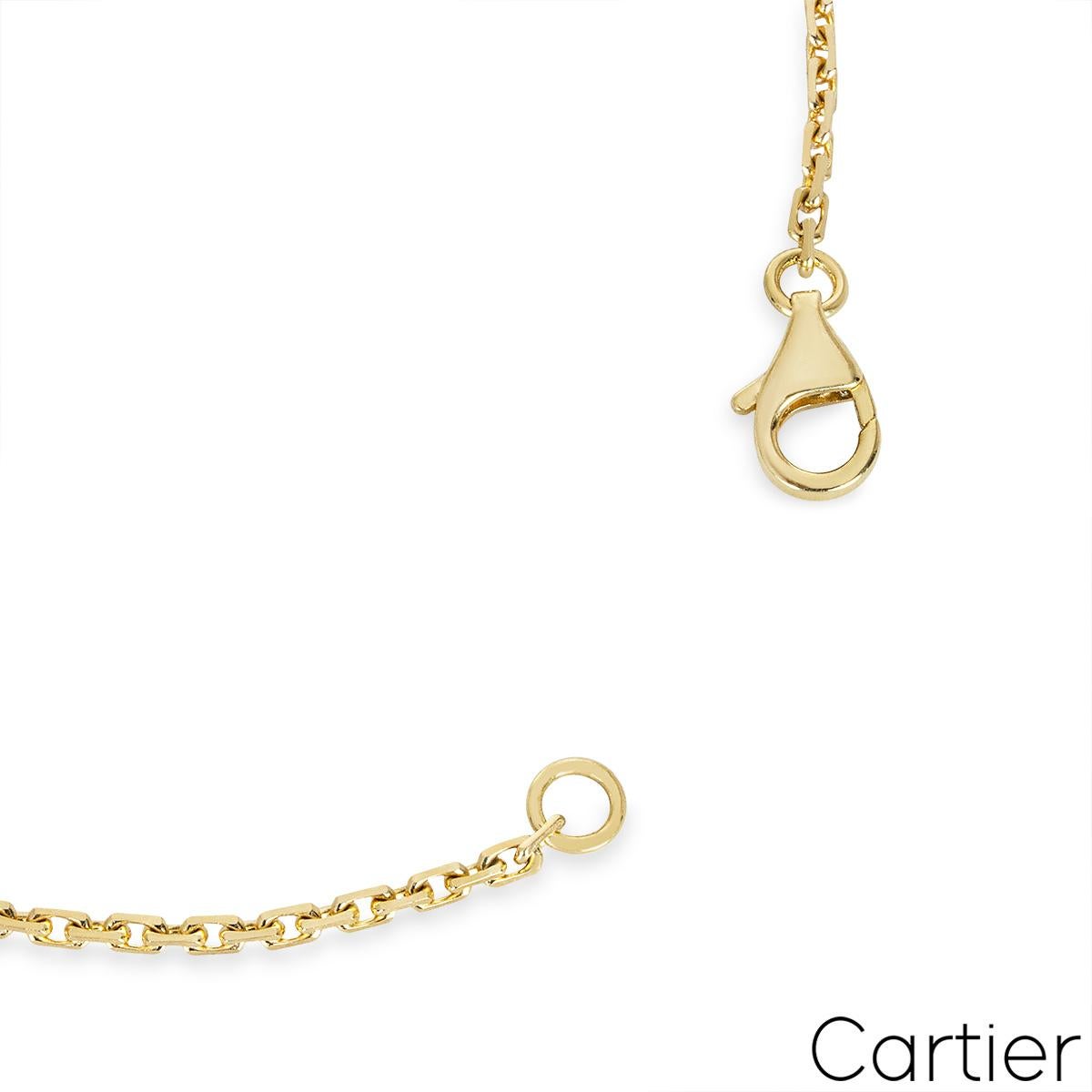 Cartier 18k Yellow Gold Diamond Love Necklace B7013800 In Excellent Condition For Sale In London, GB