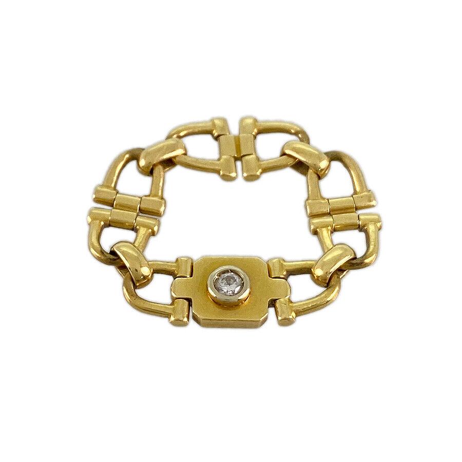 Cartier 18k Yellow Gold & Diamond Mariner Link Ring Vintage Circa 1970s

Here is your chance to purchase a beautiful and highly collectible designer ring.    

The ring is a European size 52 and an American size 6.5.  The ring weighs 4.6 grams.  The