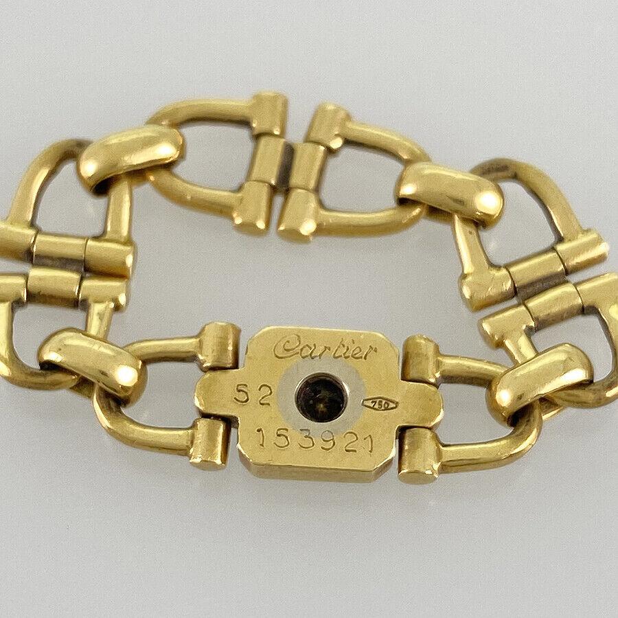 Women's or Men's CARTIER 18k Yellow Gold & Diamond Mariner Link Ring Vintage Circa 1970s