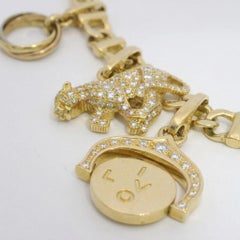 Cartier 18k Yellow Gold Diamond Multi-Charm Bracelet