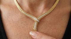 Cartier 18K Yellow Gold Diamond Necklace