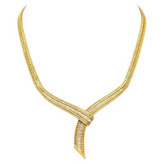 Cartier 18K Yellow Gold Diamond Necklace