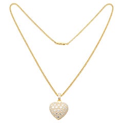 Cartier 18K Yellow Gold Diamond Pendant Necklace