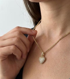 Cartier 18K Yellow Gold Diamond Pendant Necklace