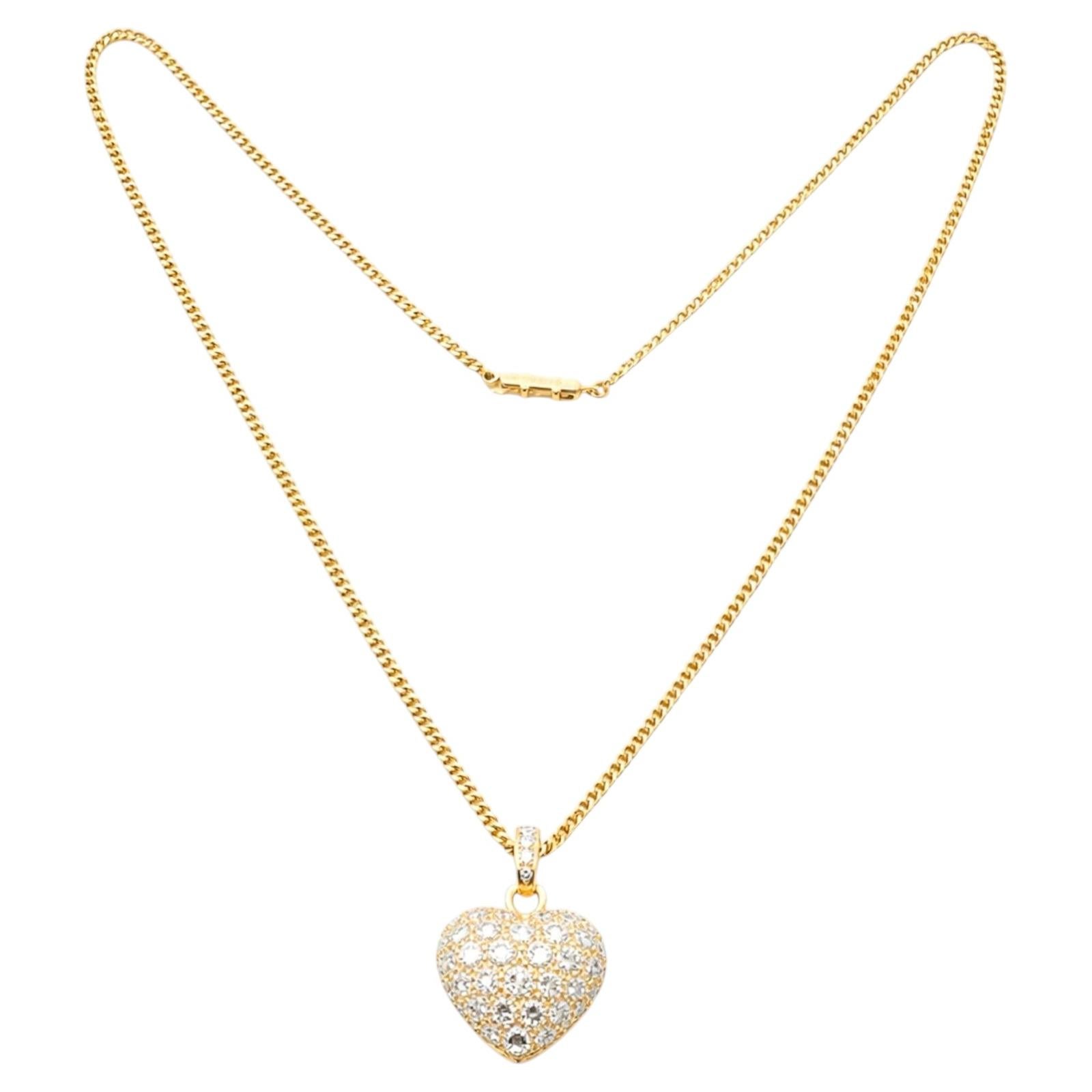 Cartier 18K Yellow Gold Diamond Pendant Necklace