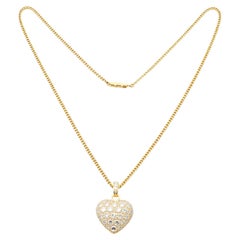 Cartier 18K Yellow Gold Diamond Pendant Necklace
