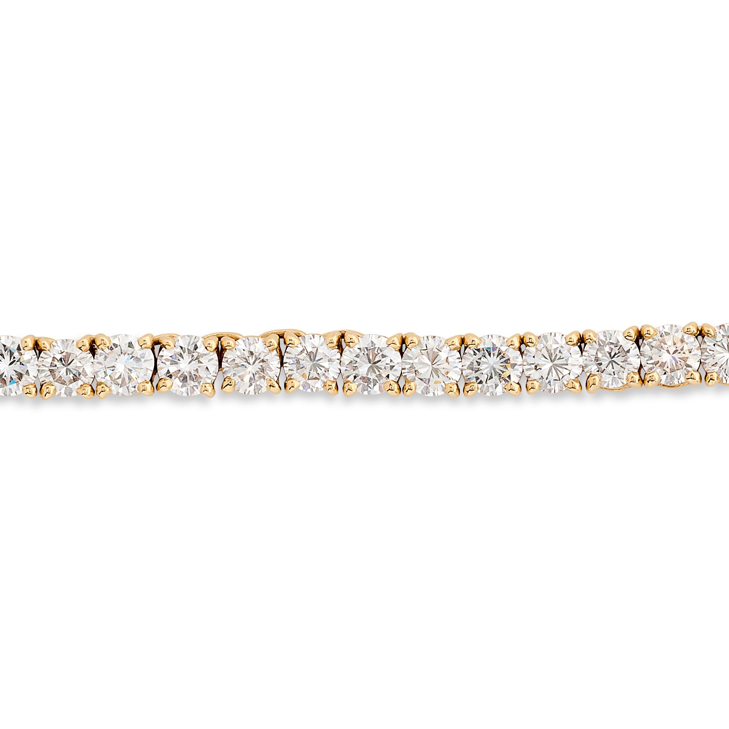 Collar Riviera de diamantes Cartier de oro amarillo de 18 quilates (Colección Líneas Esenciales) Corte redondo en venta
