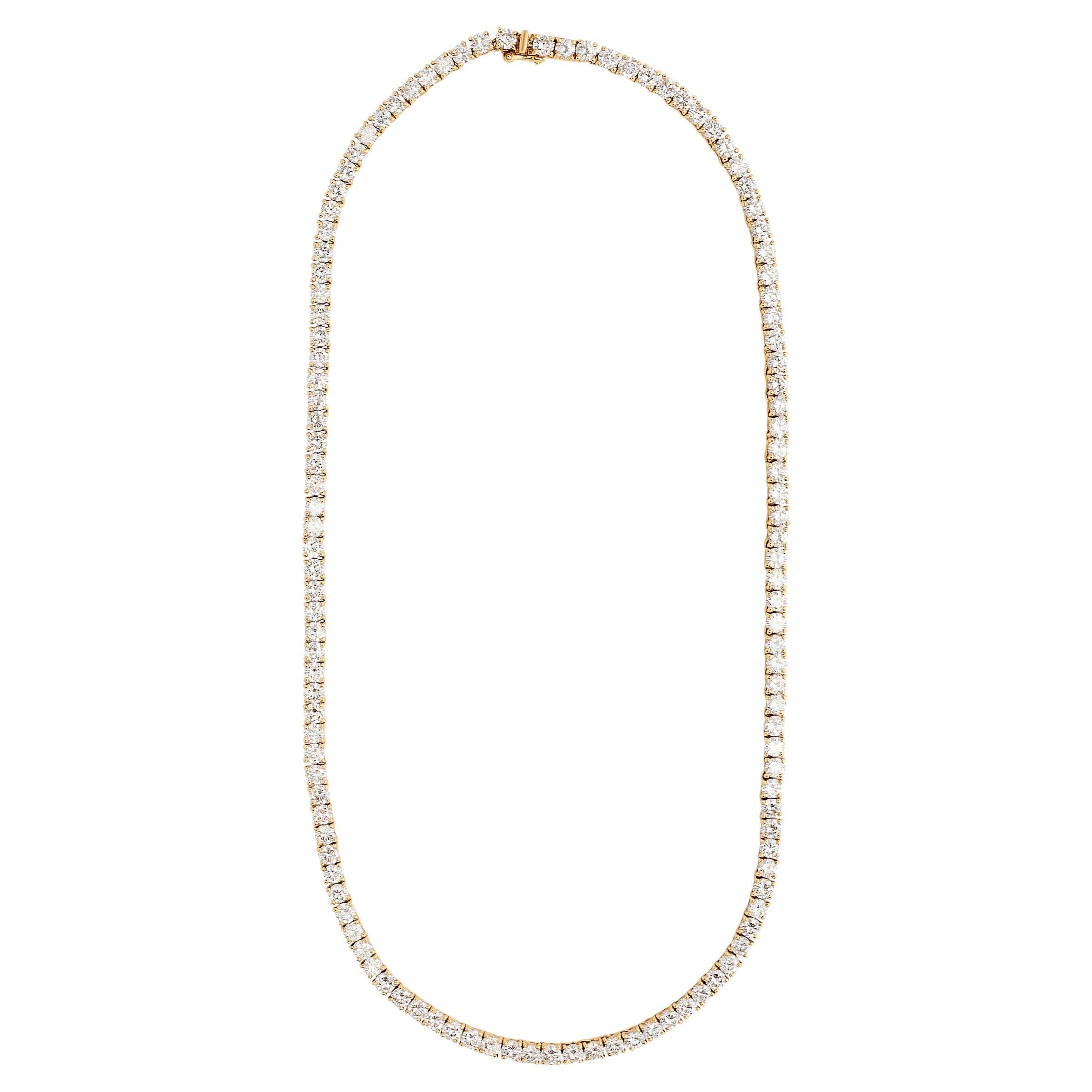 Collar Riviera de diamantes Cartier de oro amarillo de 18 quilates (Colección Líneas Esenciales) en venta