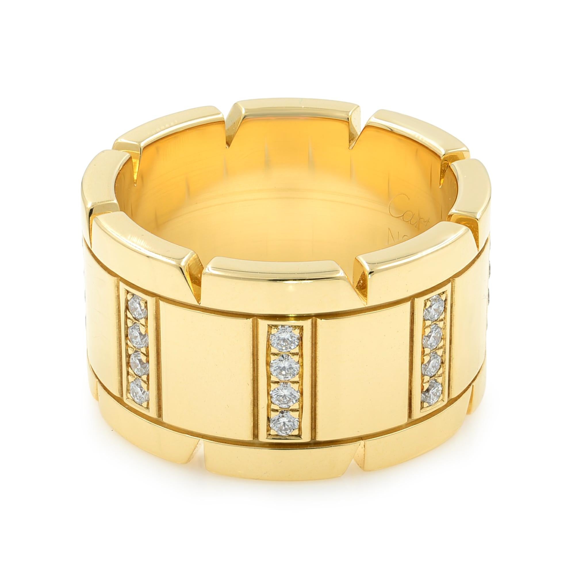 cartier tank ring gold