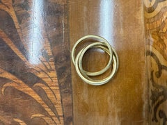 CARTIER 18k Yellow Gold & Diamond TRINITY COLLECTION Rolling Bands / Rings 1980s