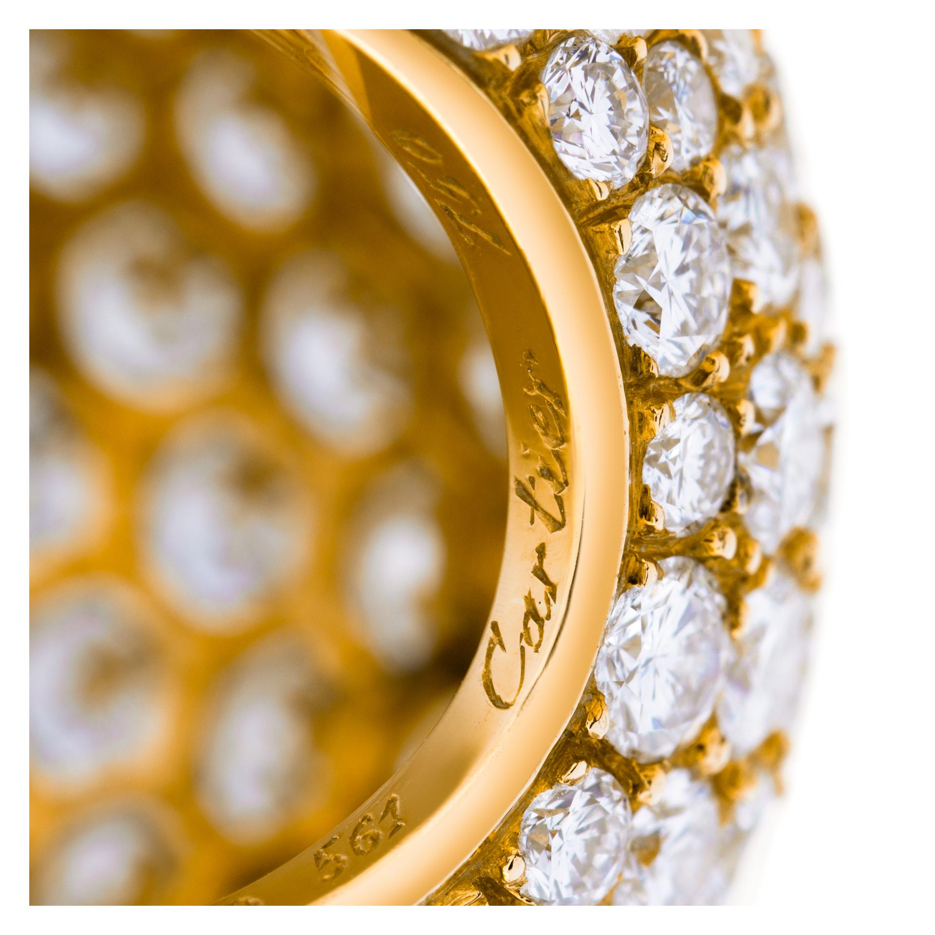 Cartier: 18 Karat Gelbgold Ohrclips mit Diamanten „Bombe“ 1
