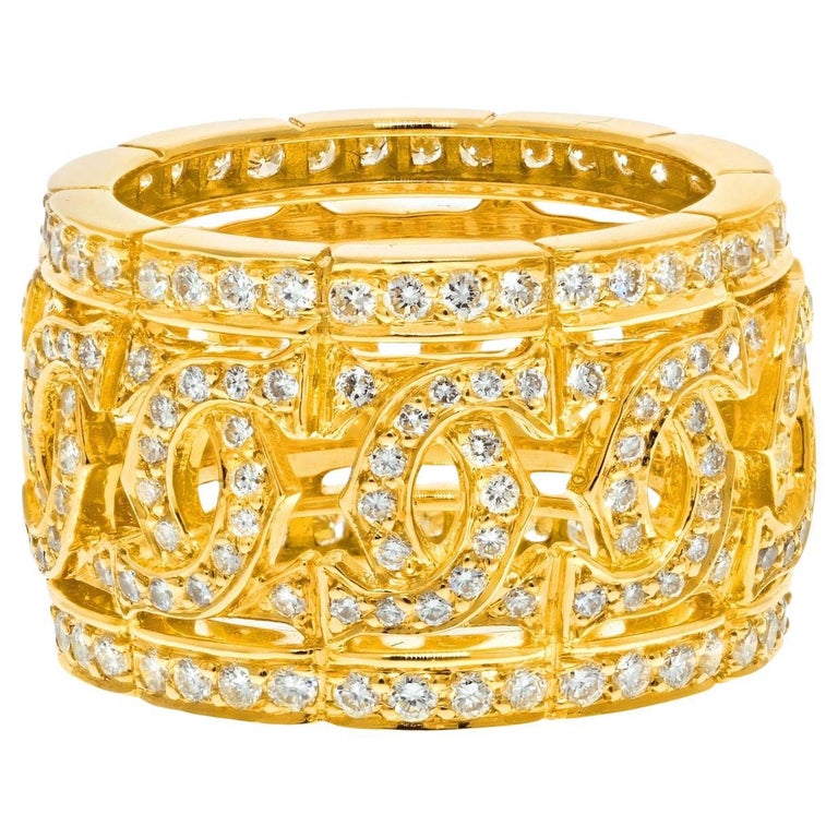 Chanel Camelia Carved Onyx 18K Yellow Flower Cocktail Gold Ring Size 50 For  Sale at 1stDibs