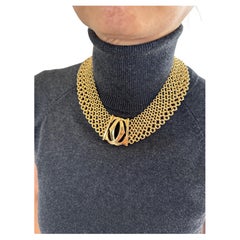 Cartier 18k Yellow Gold Double C Five Row Link Penelope Necklace