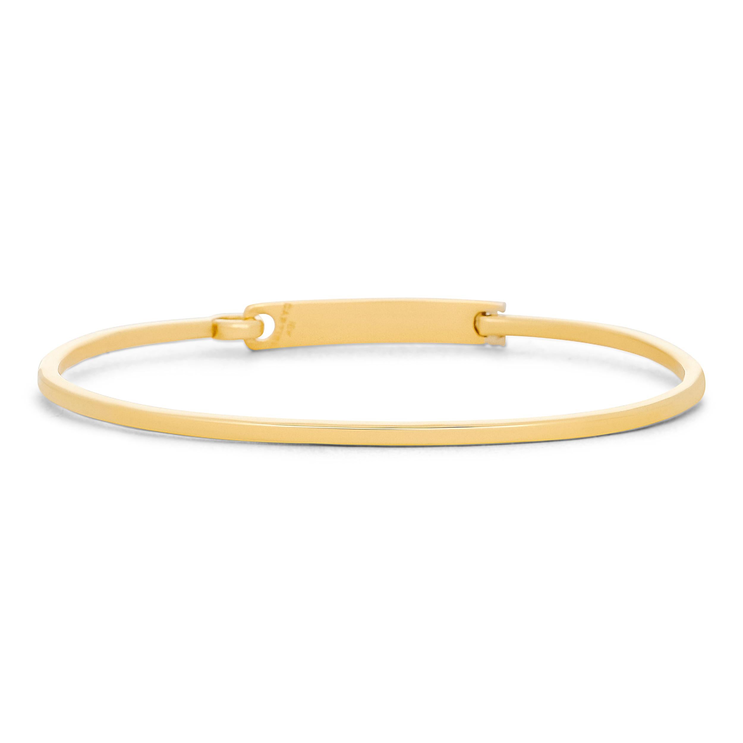 Cartier 18K Yellow Gold Double C Hinged Bangle Bracelet (Rundschliff) im Angebot