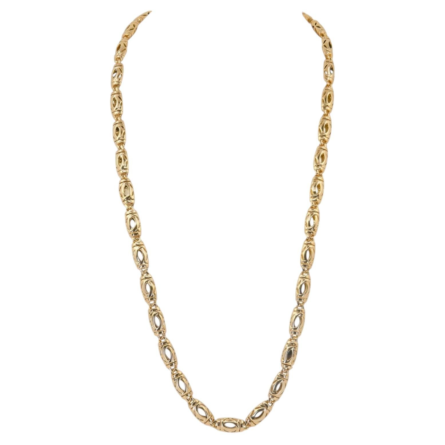 CARTIER 18K Gelbgold Double "C" Halskette und Armband