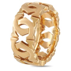 Cartier 18 Karat Yellow Gold Double C Ring