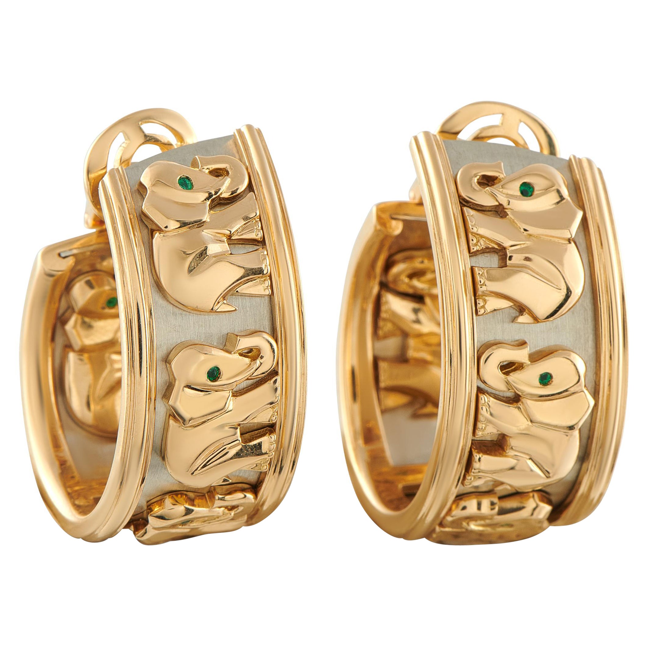 Cartier Orecchini Elefante in oro giallo 18 carati CA04-122325 in vendita