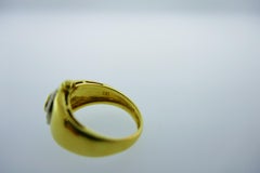 Cartier 18 Karat Yellow Gold, Emerald and Diamond Ring Vintage, circa 1970s