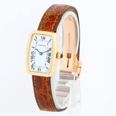 Cartier 18K Yellow Gold Faberge Tonneau Watch