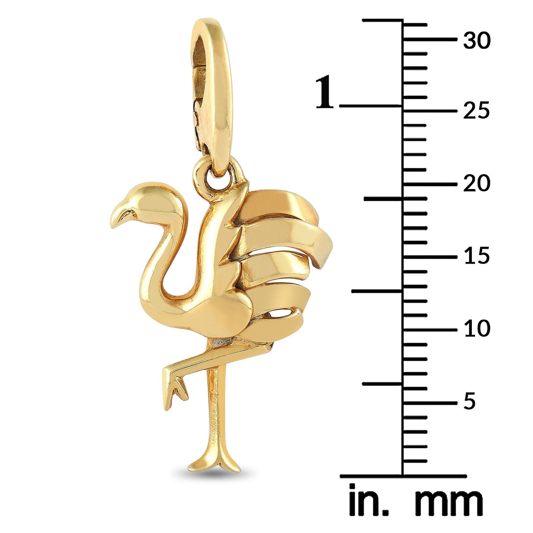Cartier 18 Karat Gelbgold Flamingo Charme Damen