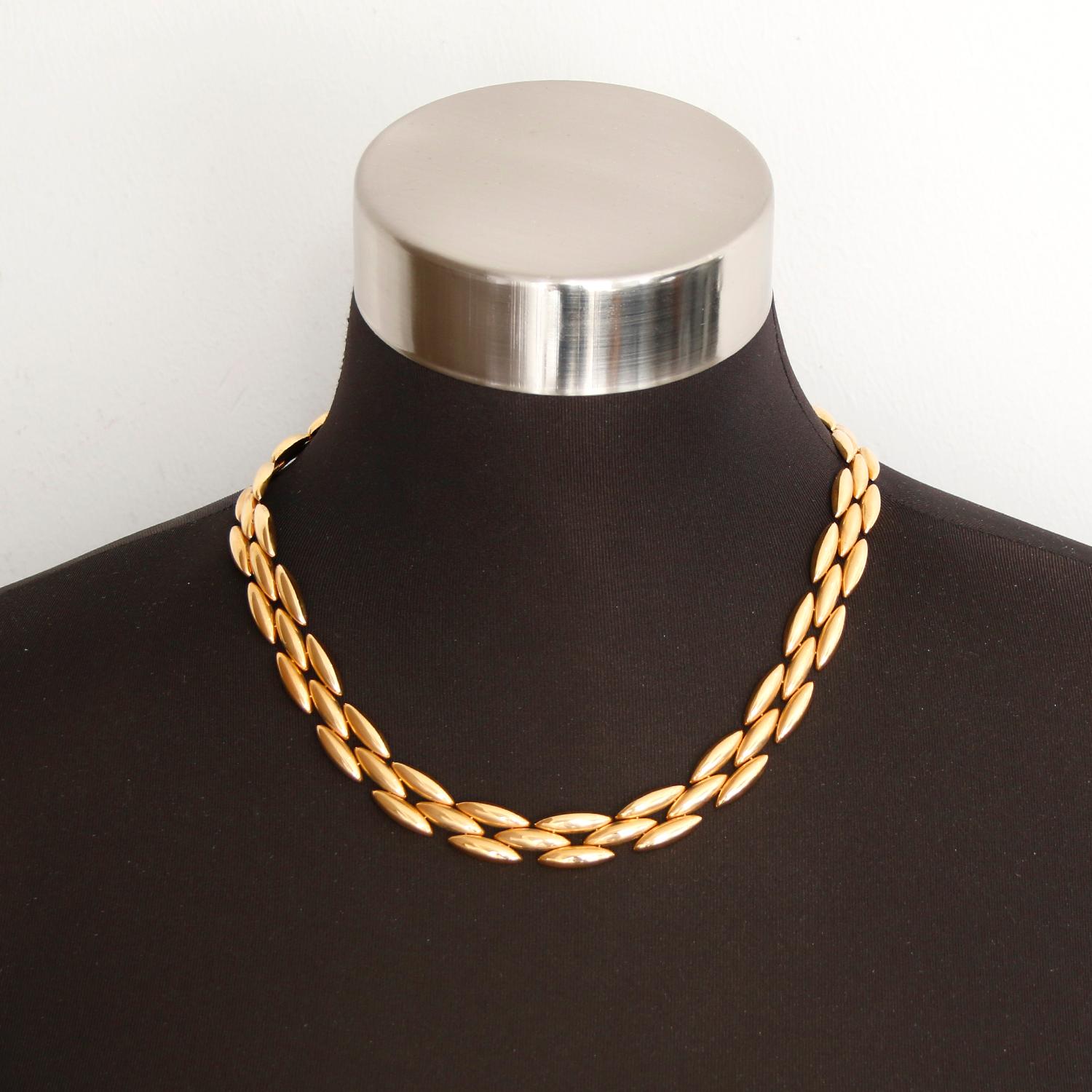 Cartier 18K Yellow Gold Gentiane 3-Row Necklace & Bracelet set - 18K Yellow gold necklace measuring 18 inches in length with a box clasp. 3-Row 18K Yellow gold Gentaine collection bracelet, signed Cartier. 8 inches in length.   Pre-owned with