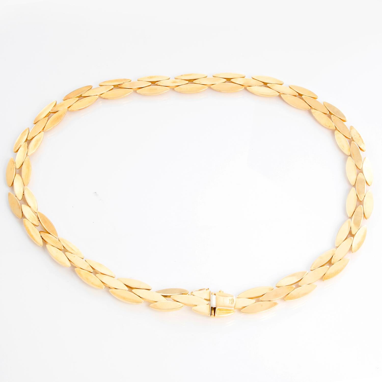Cartier 18k Yellow Gold Gentiane 3-Row Necklace & Bracelet Set In Excellent Condition In Dallas, TX