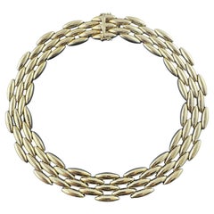 Cartier 18K Yellow Gold Gentiane Rice Link 5 Row Necklace #22297
