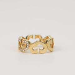 Cartier 18k Yellow Gold Heart Diamond Ring