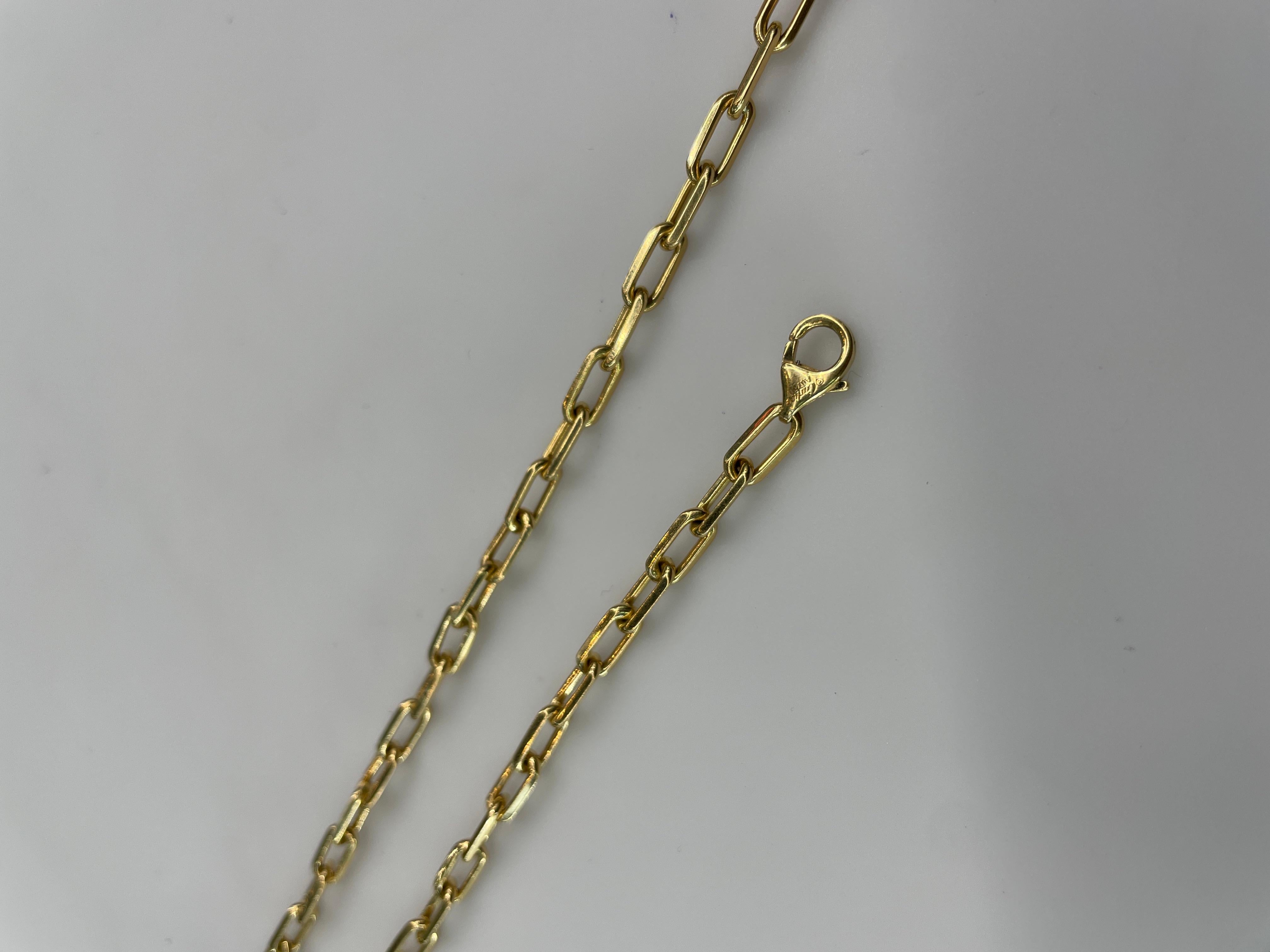 Oval Cut Cartier 18k Yellow Gold Hematite Dolphin Spartacus Chain Pendant For Sale