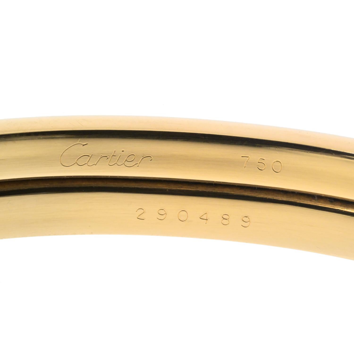 Modern Cartier 18K Yellow Gold Silverium Double Panthere Cuff Bracelet For Sale