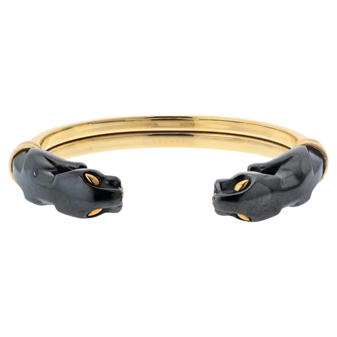 Cartier Pulsera Puño Doble Panthere de Oro Amarillo de 18 K Silverio