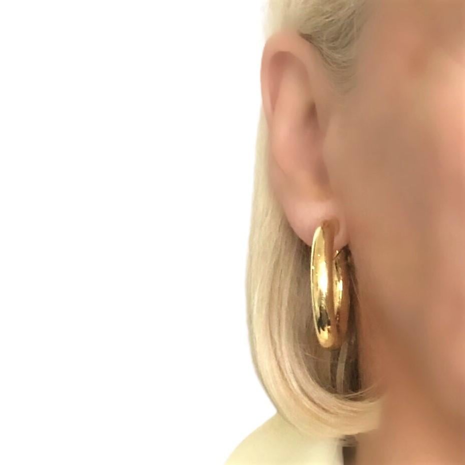 Cartier 18K Yellow Gold Hoop Earrings for Non Pierced Ears 3