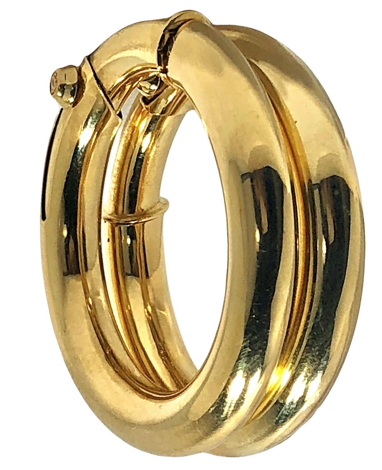 Cartier Ohrringe aus 18 Karat Gelbgold für nicht durchstochene Ohren (Zeitgenössisch)
