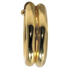 Cartier 18K Yellow Gold Hoop Earrings for Non Pierced Ears