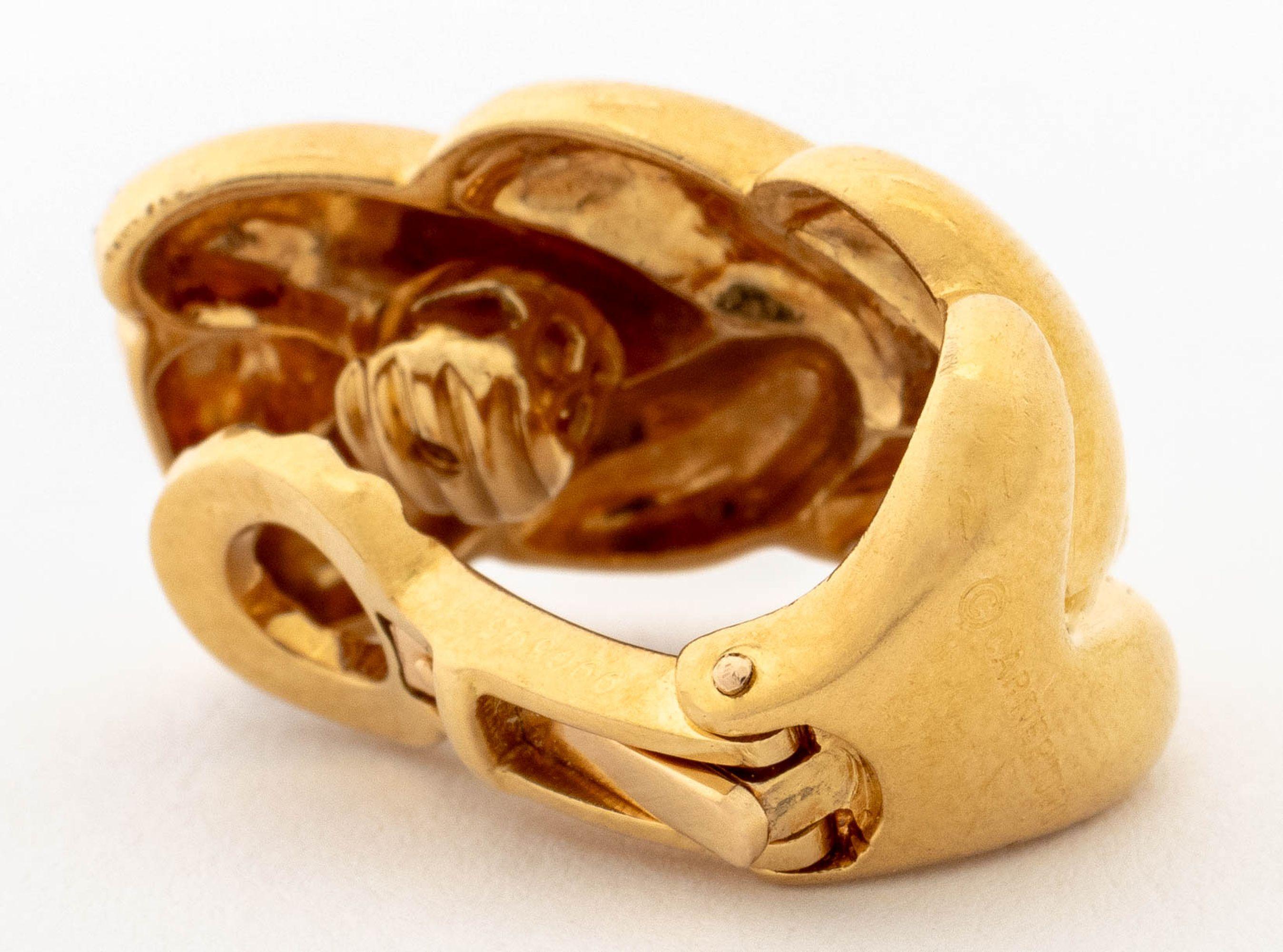 Boucles d'oreilles Huggie en or jaune 18K de Cartier Unisexe en vente