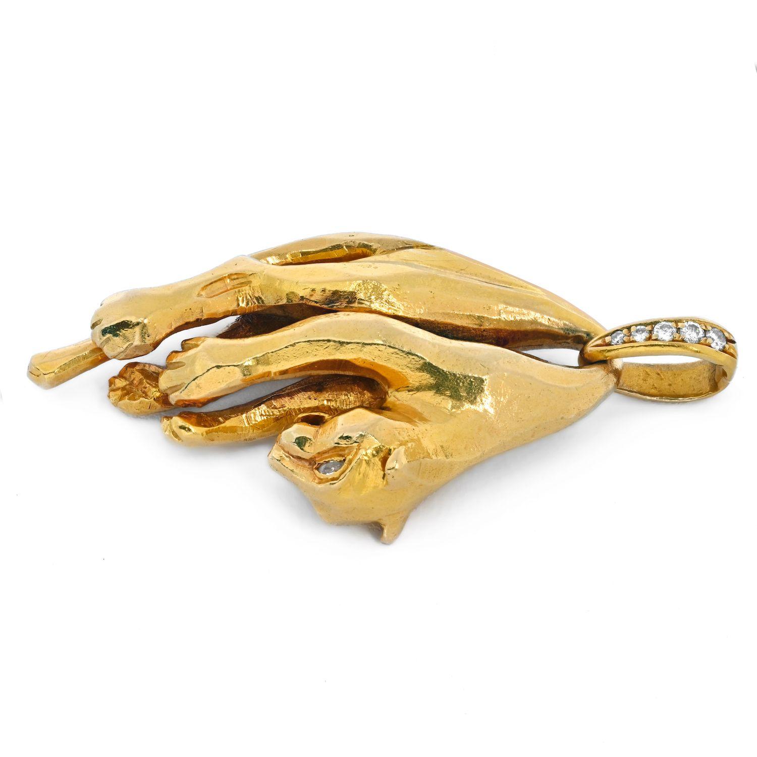 panther pendant gold