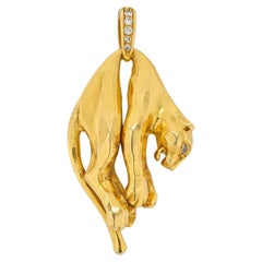 Cartier 18k Yellow Gold Iconic Suspended Panthere Pendant