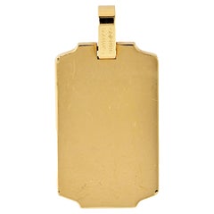 Cartier 18K Yellow Gold ID Tag Pendant
