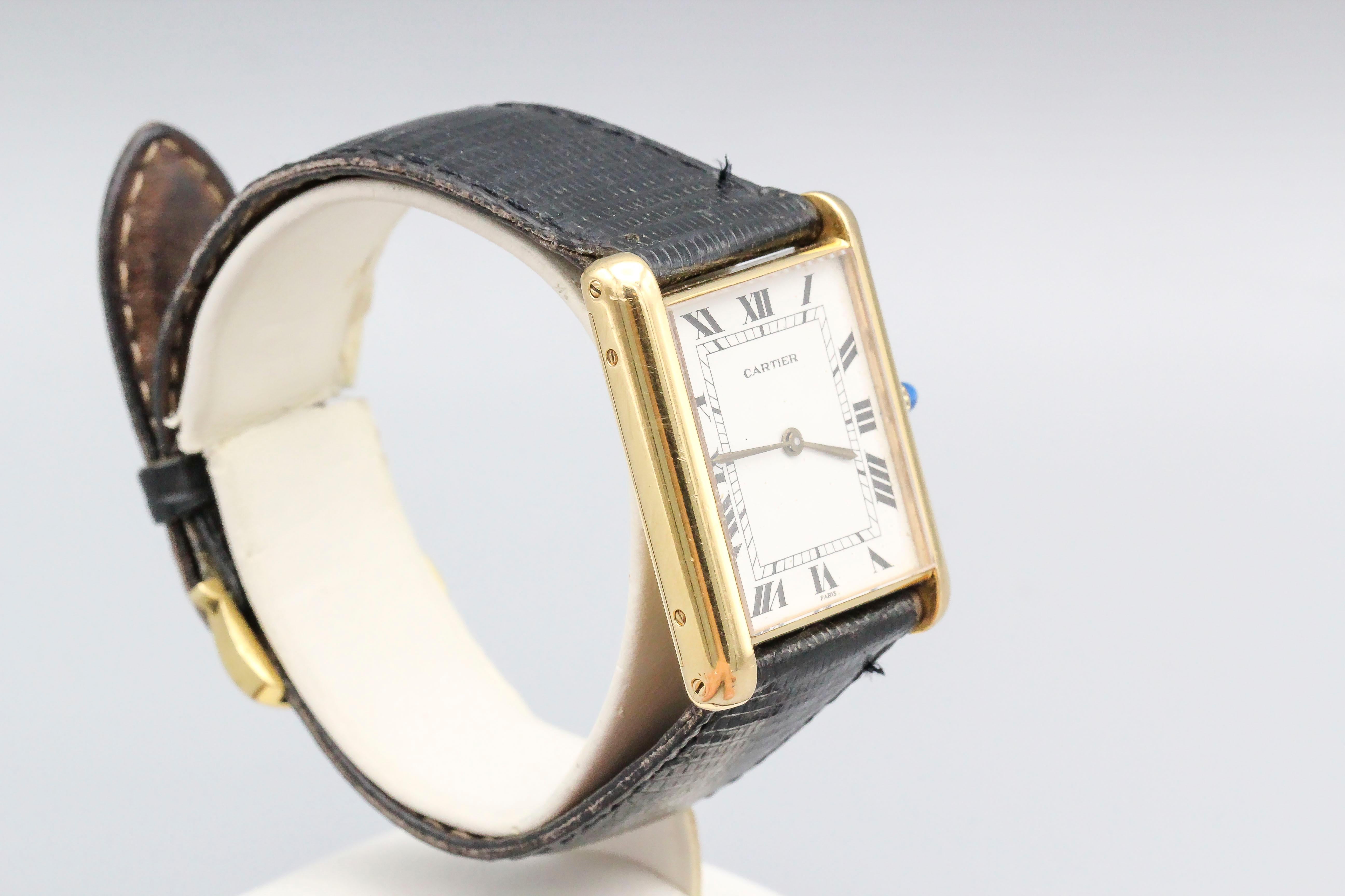 Very handsome 18K yellow gold men's wrist watch from the 