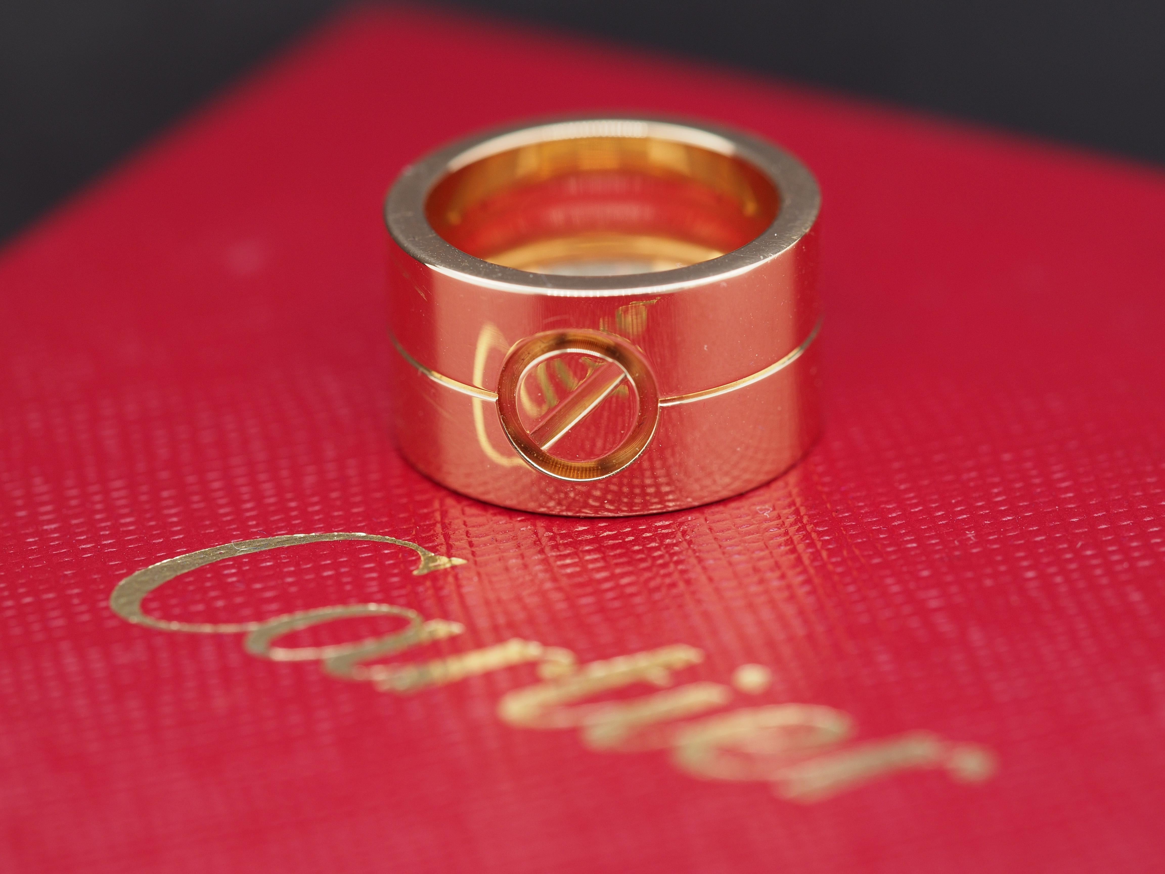 cartier love ring weight