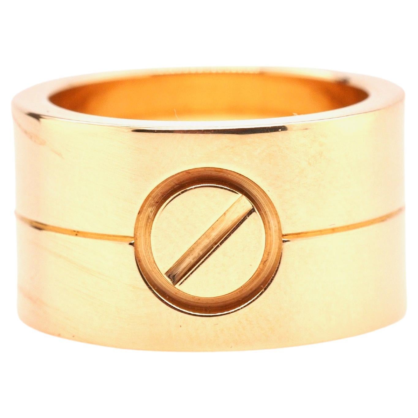 CARTIER 18K Yellow Gold Jumbo Love Ring For Sale