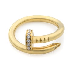 Cartier 18 Karat Yellow Gold Juste Un Clou Diamond Ring