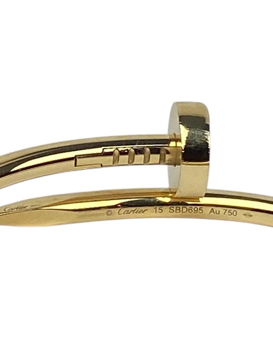 Cartier 18k Yellow Gold Juste Un Clou Nail Bracelet sz 15 1