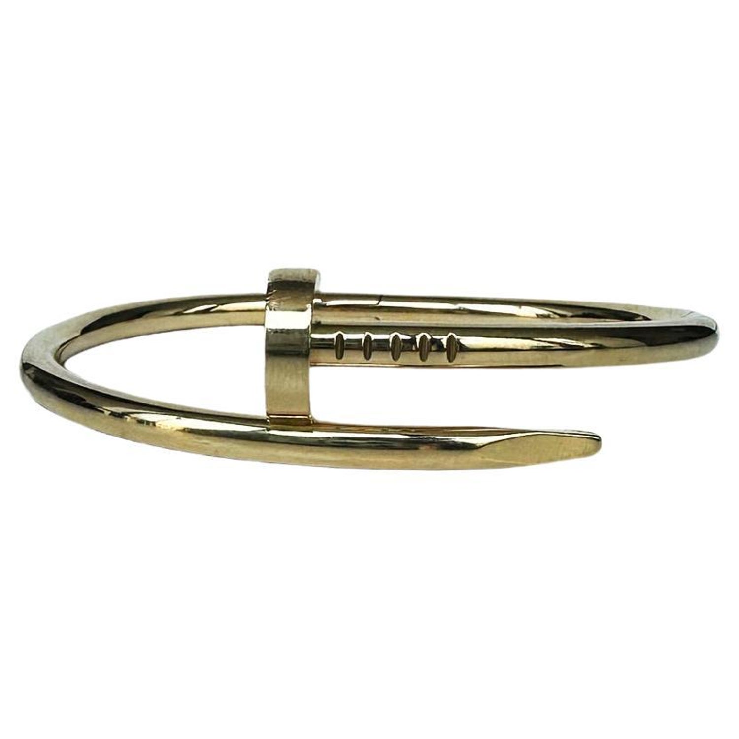 Cartier 18 Karat White Gold Juste Un Clou Twisted Nail Bangle Bracelet at  1stDibs | twisted nail bracelet, bent nail bracelet, cartier bent nail  bracelet