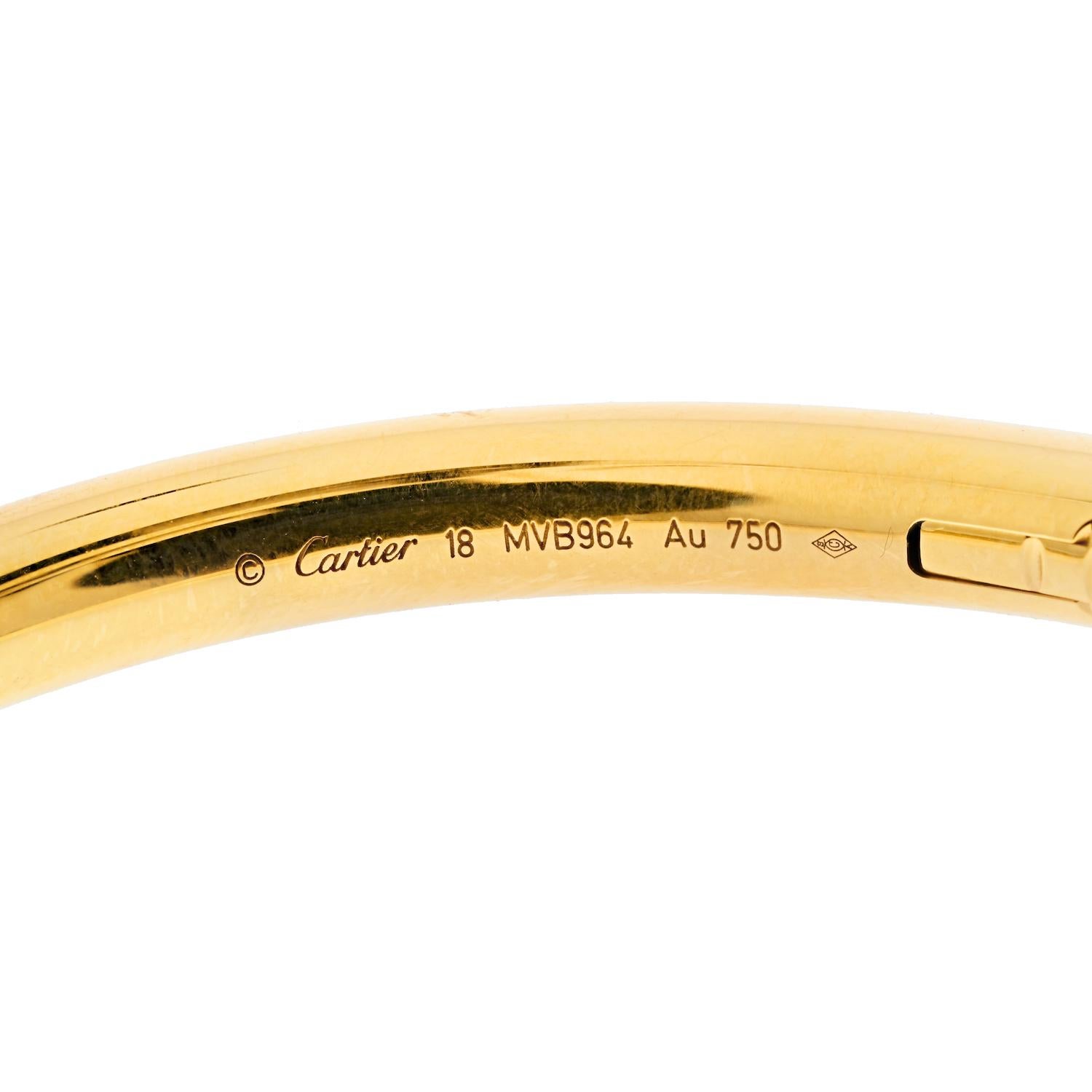 Modern Cartier 18K Yellow Gold Juste Un Clou Size 18 New Medium Model Bracelet 